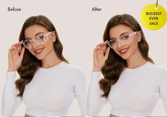 Glasses reflection removal