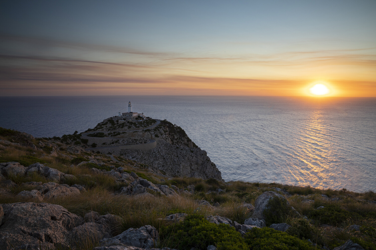 the coast at sunset