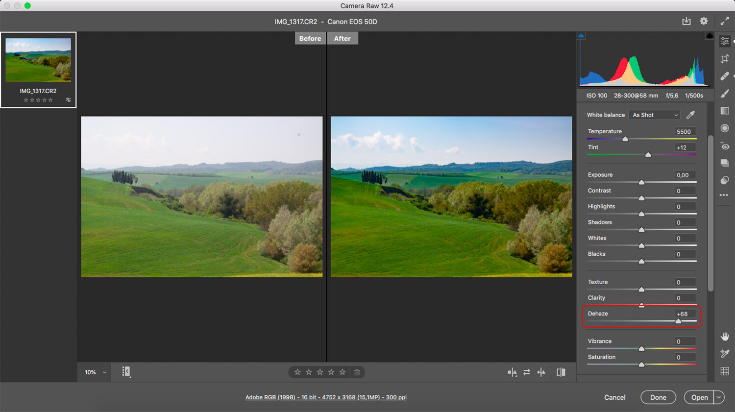 How to remove glare in Photoshop using ACR