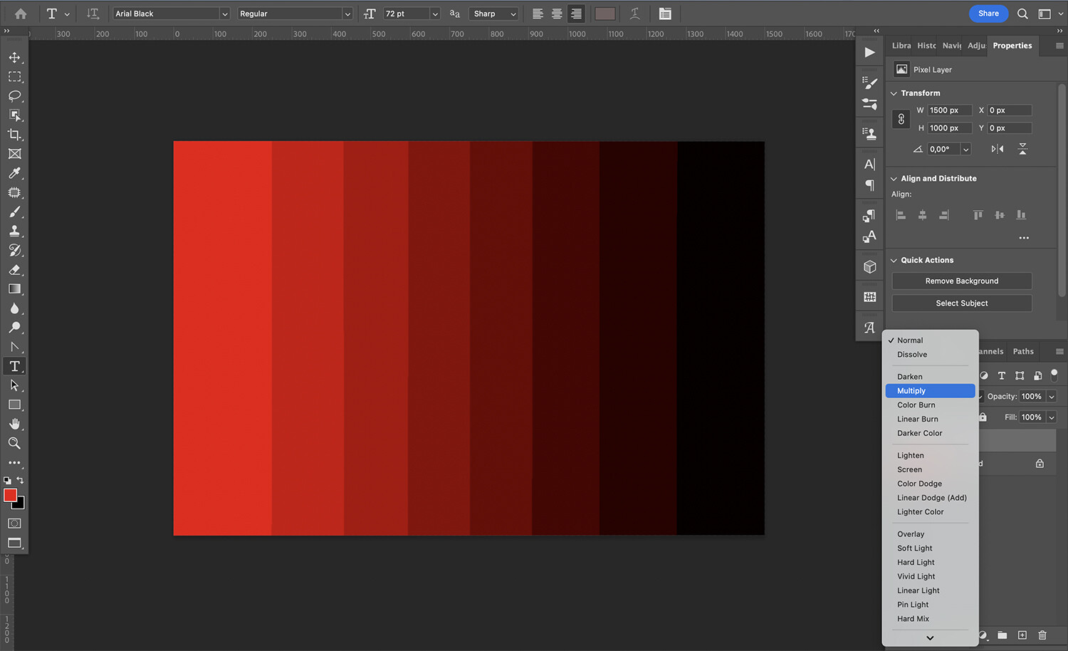 Multiply blend mode