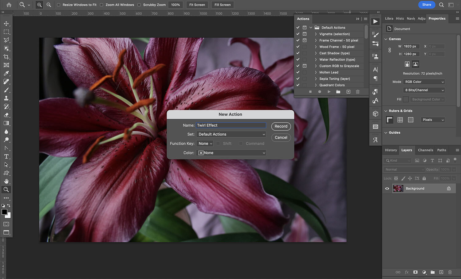 How to create a twirl effect in Photoshop